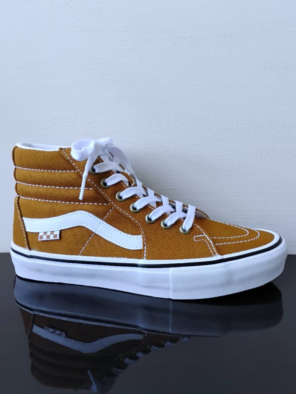 Vans Men Skate Sk8-Hi Canvas Sneaker in Absolutely Gorgeous Golden Brown